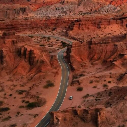 Vista panorámica de la Quebrada de las Conchas en Cafayate