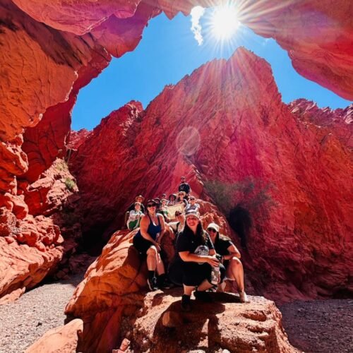 paisaje rojo en Uquía Quebrada de las Señoritas