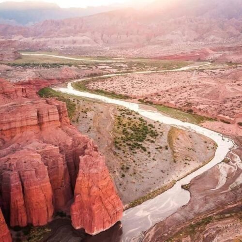 Vista panorámica de la Quebrada de las Conchas en Salta.